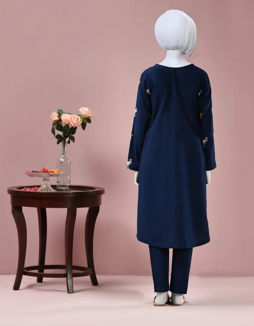 BLUE DOBBY 2PC STITCHED | JGK-S-JJT2-US-22-035 FB/MIX-3903 - Image 2