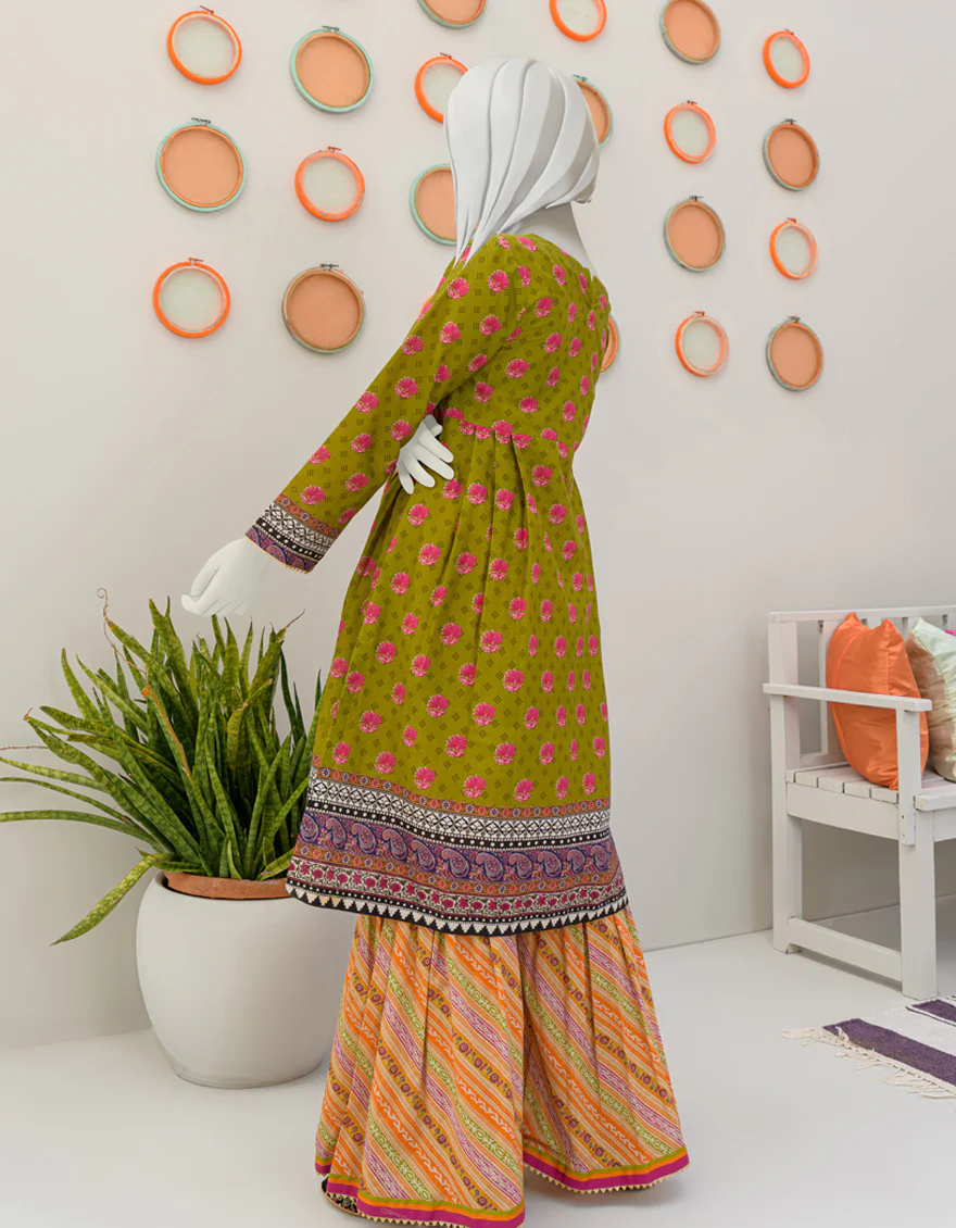 GREEN CAMBRIC 2PC STITCHED | JGK-S-JJT2-US-23-058 FB/BEENA - Image 2