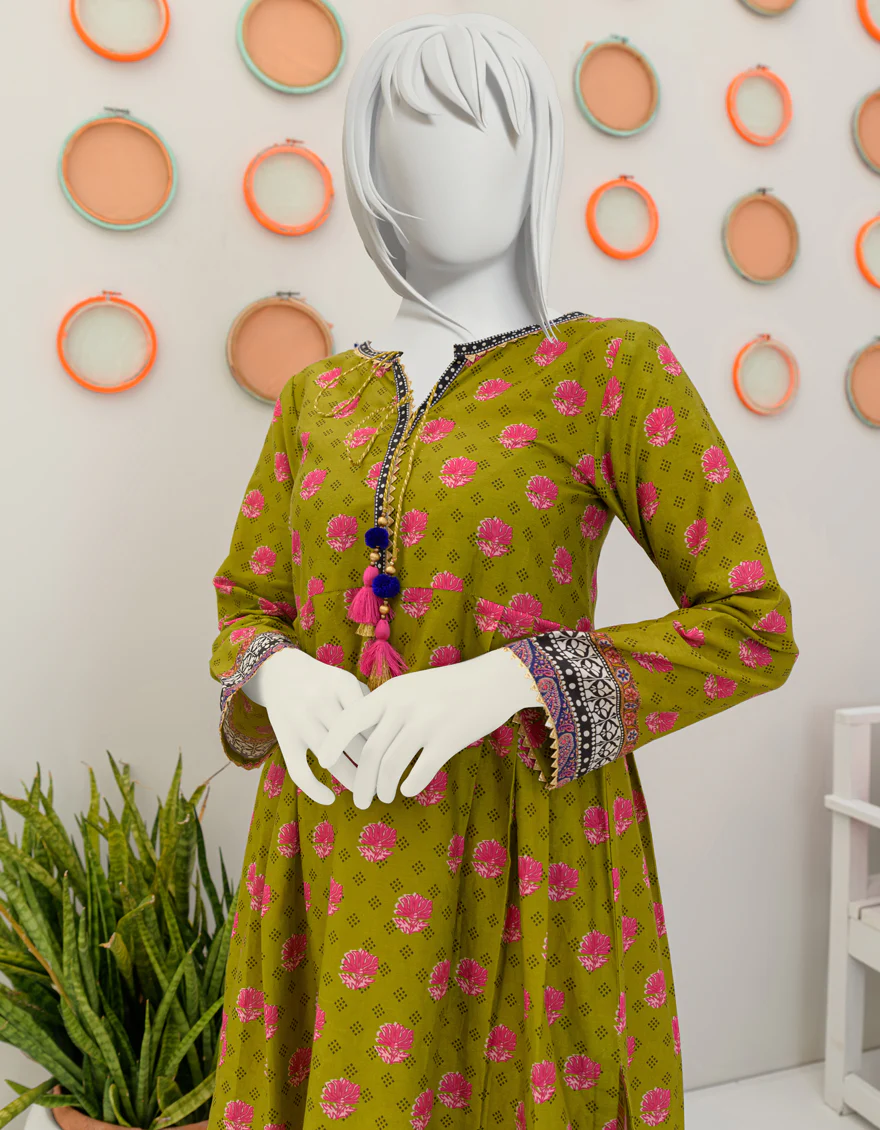 GREEN CAMBRIC 2PC STITCHED | JGK-S-JJT2-US-23-058 FB/BEENA - Image 3