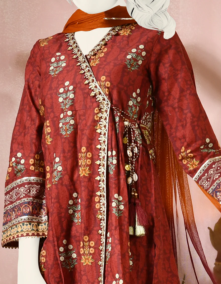 MAROON CAMBRIC 3PC STITCHED | JGK-S-JJTS-US-22-016 FB/2122 - Image 3