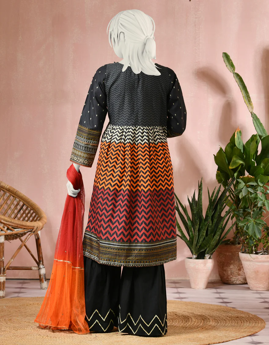 BLACK CAMBRIC 3PC STITCHED | JGK-S-JJTS-US-22-017 FB/PRESPACTIVE - Image 2