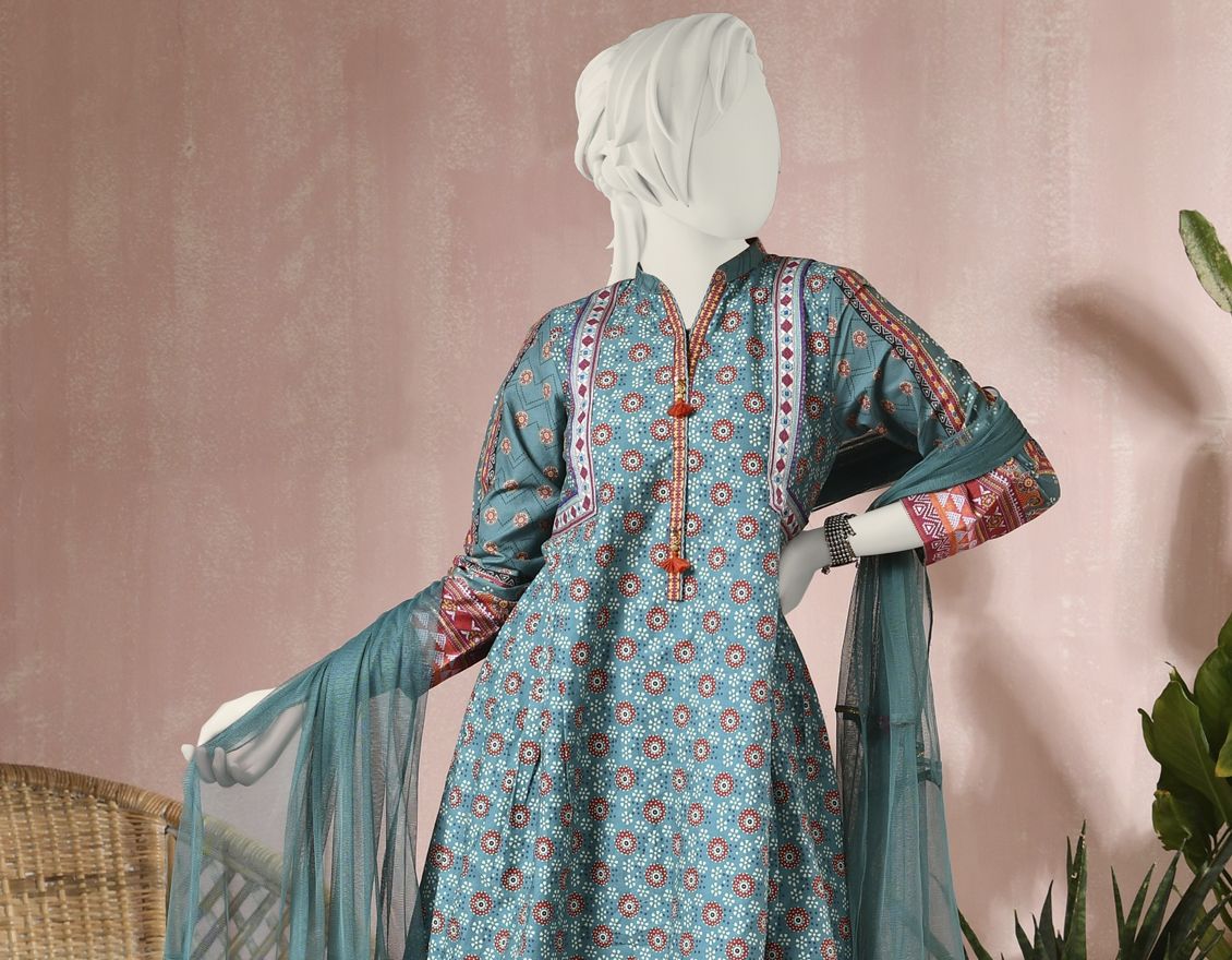 TEAL GREEN 3PC STITCHED | JGK-S-JJTS-US-22-019 FB/22-2210 - Image 2