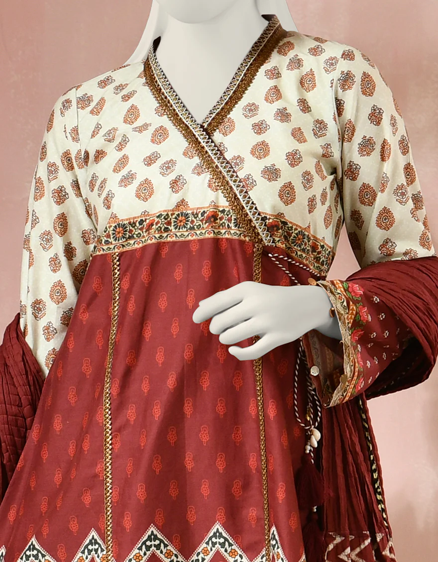 MAROON 3PC STITCHED | JGK-S-JJTS-US-22-024 FB/SUNEHRI - Image 3