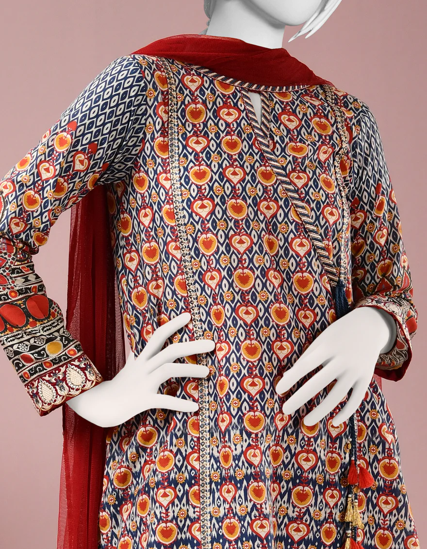 BLUE CAMBRIC 3PC STITCHED | JGK-S-JJTS-US-22-033 FB/RAINI(22-3169) - Image 3