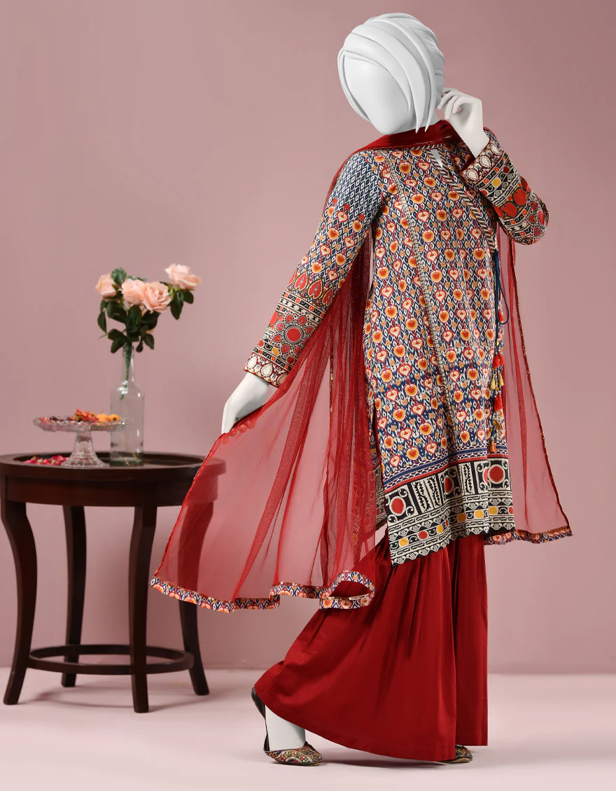 BLUE CAMBRIC 3PC STITCHED | JGK-S-JJTS-US-22-033 FB/RAINI(22-3169) - Image 4