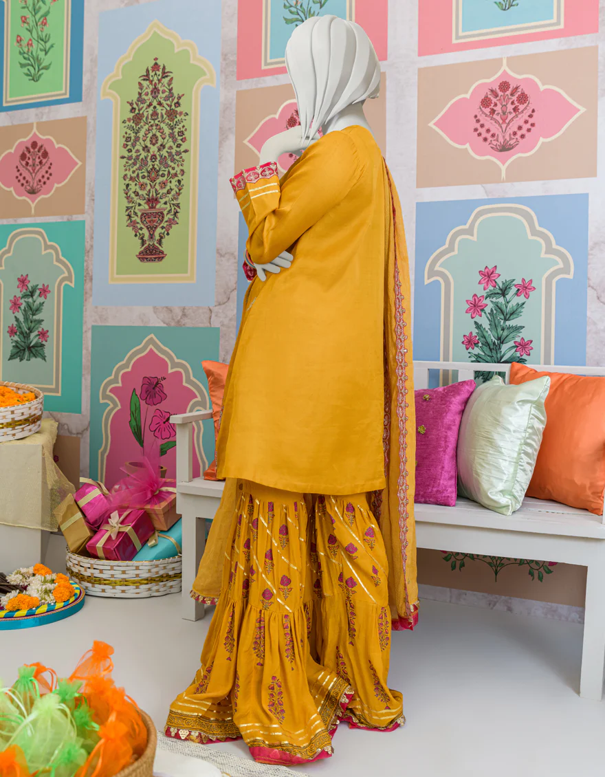 YELLOW SILK 3PC STITCHED | JGK-S-JJTS-US-23-058 FB/JT-885 - Image 2
