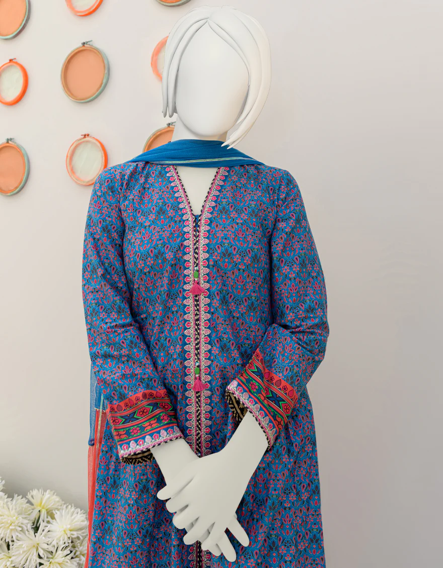 BLUE CAMBRIC 3PC STITCHED | JGK-S-JJTS-US-23-063 FB/TORA - Image 3