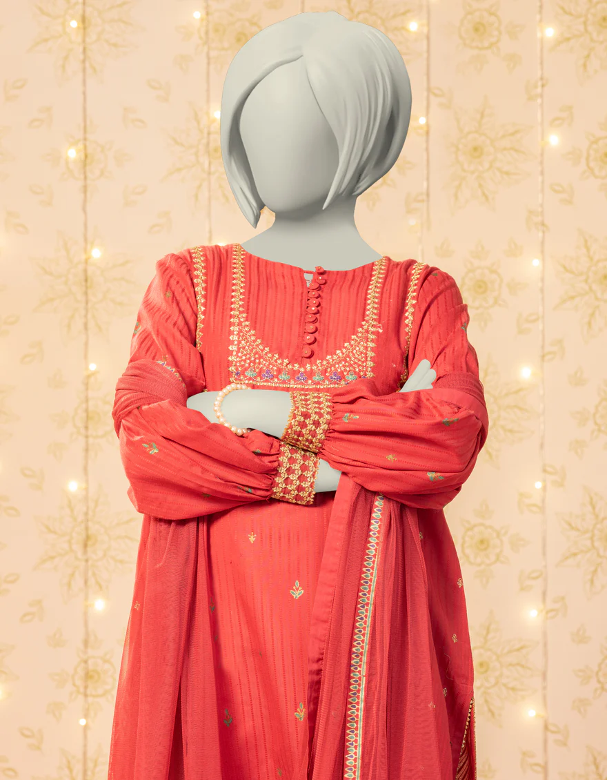 PINK TEXTURED 3PC STITCHED | JGK-S-JTF-25-752 FB/RANG-E-ZARI-2 - Image 3