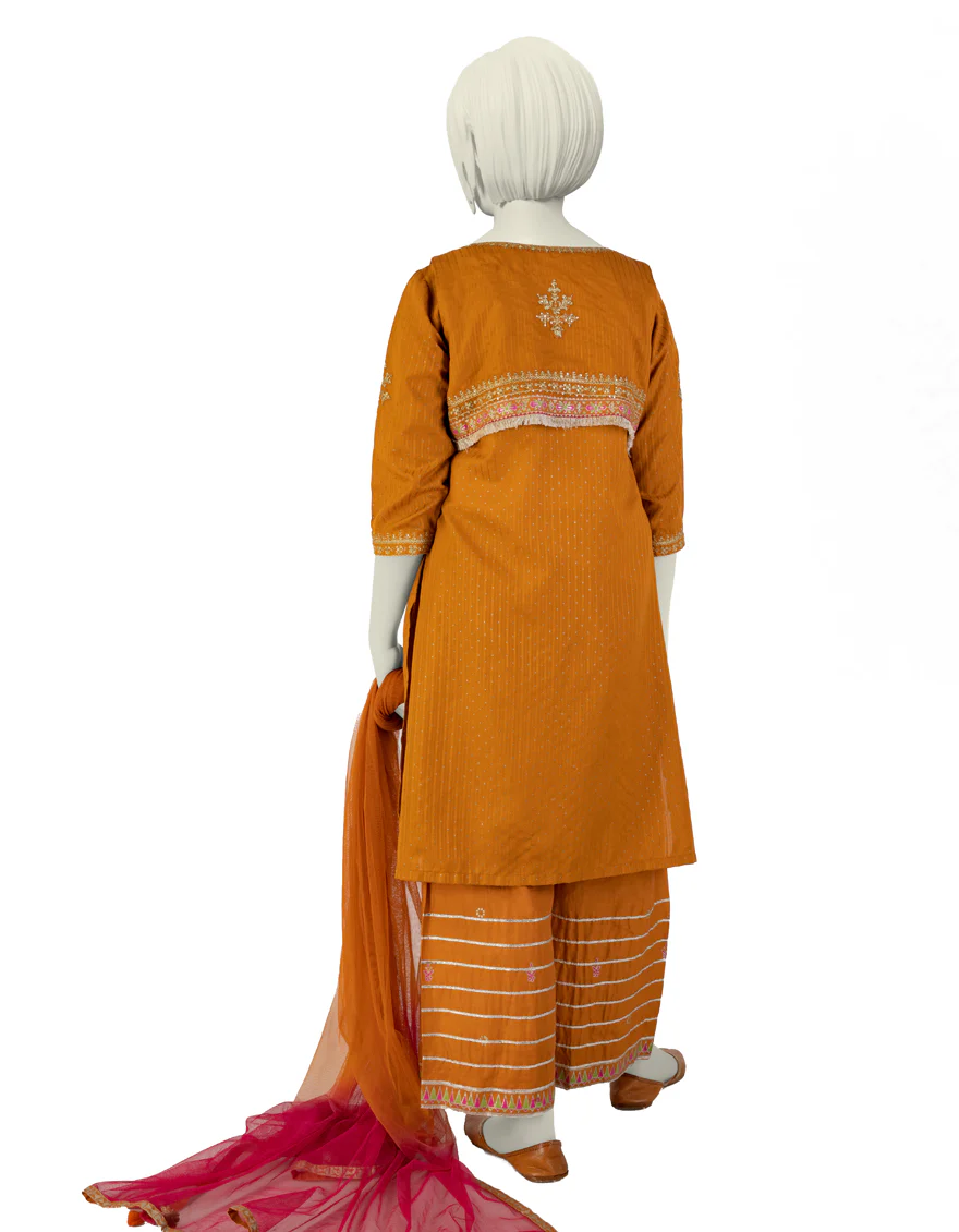 MUSTARD DOBBY 3PC STITCHED | JGK-S-JTF-25-755 FB/ - Image 2