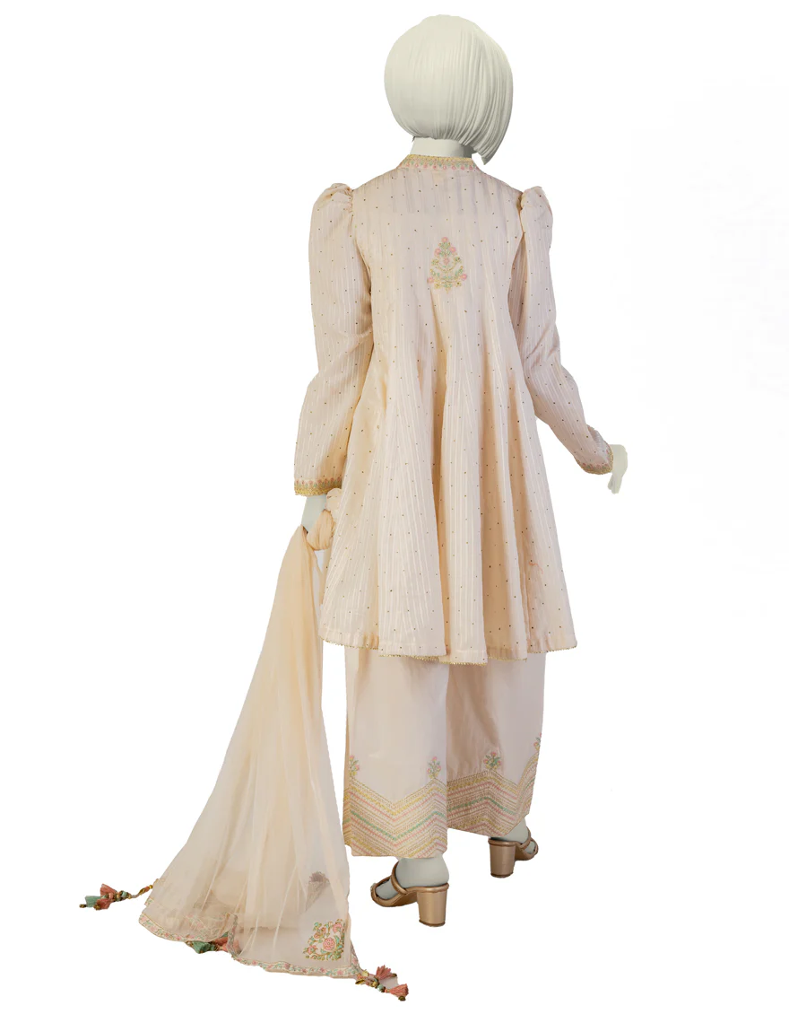 OFF WHITE DOBBY 3PC STITCHED | JGK-S-JTF-25-756 FB/RANG-E-ZARI-6 - Image 2
