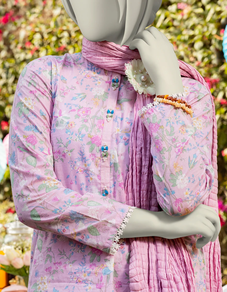 PINK LAWN 3PC STITCHED | JGK-S-JTP-25-601 FB/BASICS-01 - Image 3
