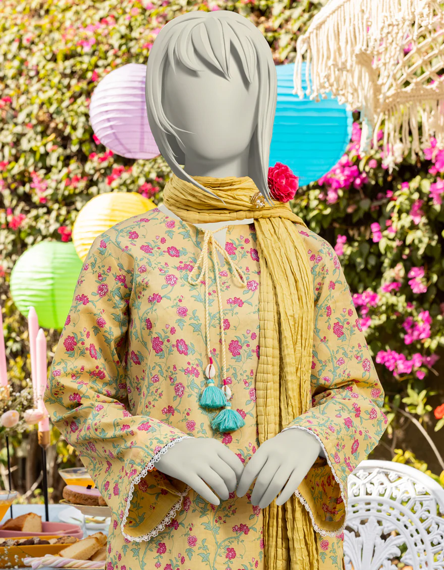 YELLOW LAWN 3PC STITCHED | JGK-S-JTP-25-604 FB/BASICS-04 - Image 3