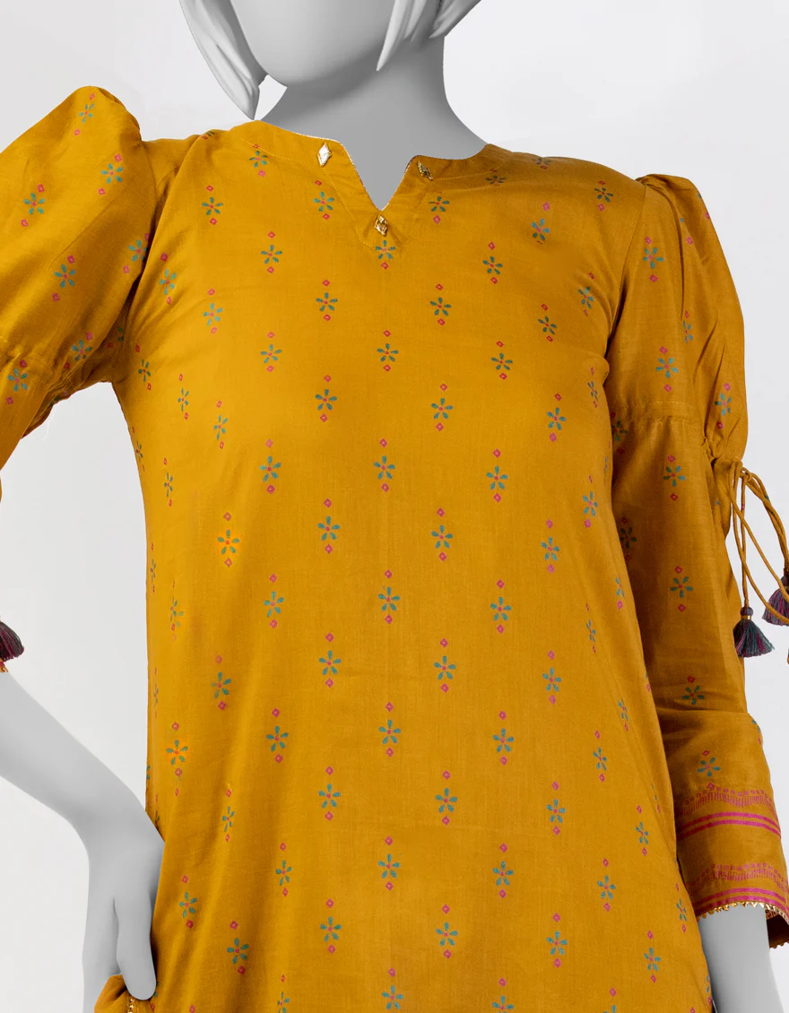 MUSTARD LAWN 3PC STITCHED | JGK-S-JTP-25-614 FB/CHAMAK-06 - Image 2