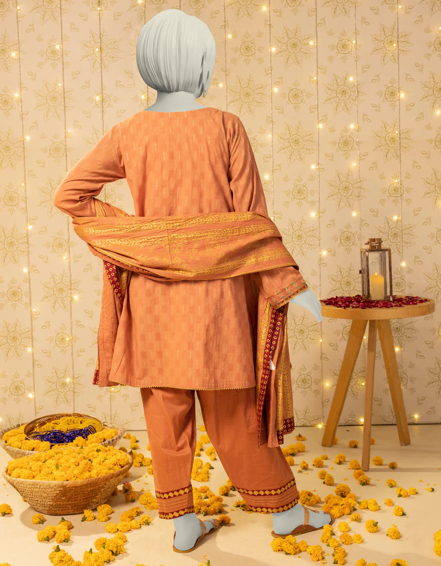 ORANGE DOBBY 3PC STITCHED | JGK-S-JTP-25-616 FB/DHANAK-06 - Image 2