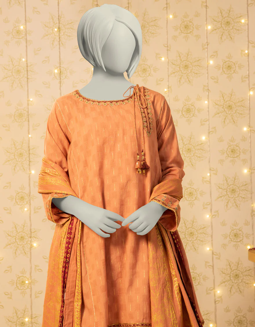 ORANGE DOBBY 3PC STITCHED | JGK-S-JTP-25-616 FB/DHANAK-06 - Image 3