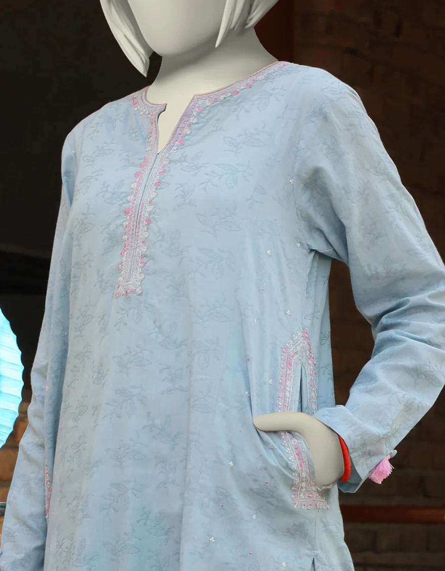 BLUE TEXTURED 2PC STITCHED | JGK-S-JTST-25-407 FB/CRAFT-01 - Image 2