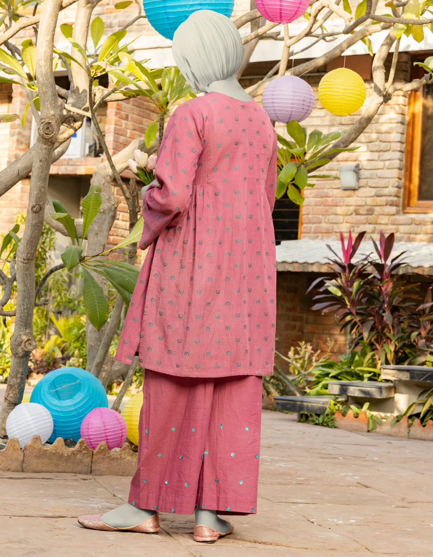 PINK JACQUARD 2PC STITCHED | JGK-S-JTST-25-420 FB/ZARDOZI-02 - Image 2