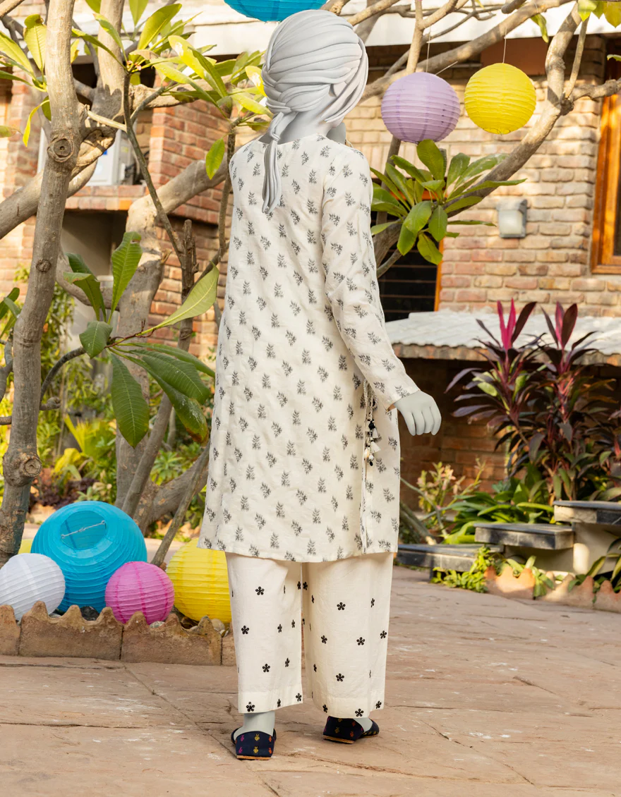 OFF WHITE JACQUARD 2PC STITCHED | JGK-S-JTST-25-424 FB/ZARDOZI-06 - Image 2
