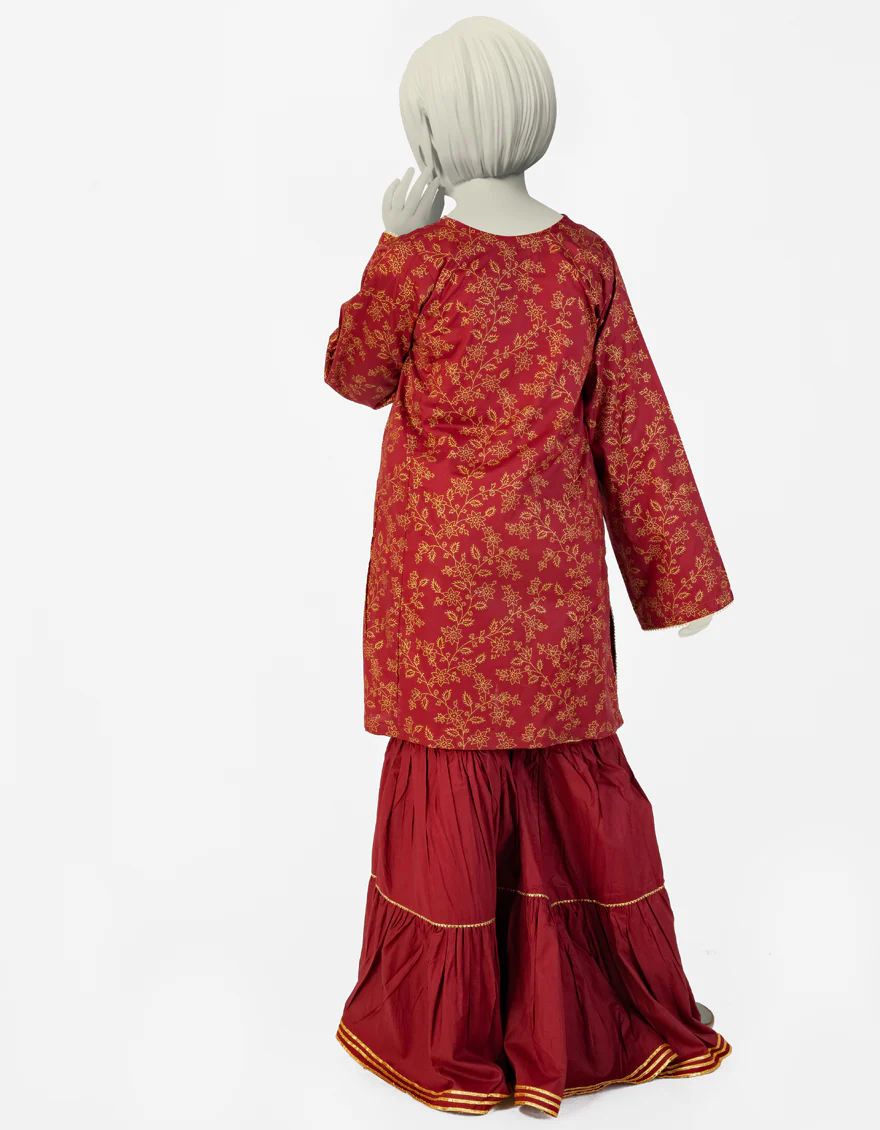 MAROON LAWN 2PC STITCHED | JGK-S-JTST-25-434 FB - Image 2