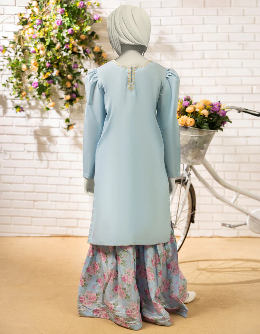 BLUE LAWN 2PC STITCHED | JGK-S-JTST-25-441 FB - Image 2