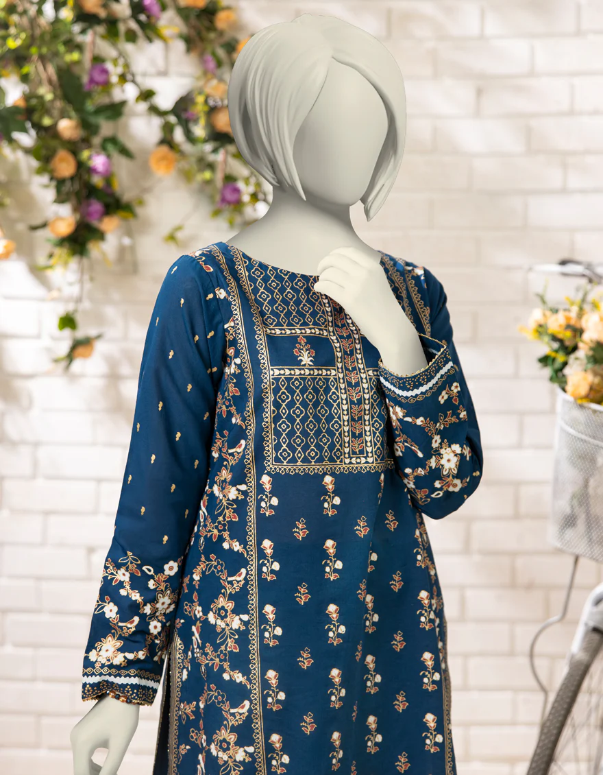 BLUE LAWN 2PC STITCHED | JGK-S-JTST-25-445 FB - Image 3