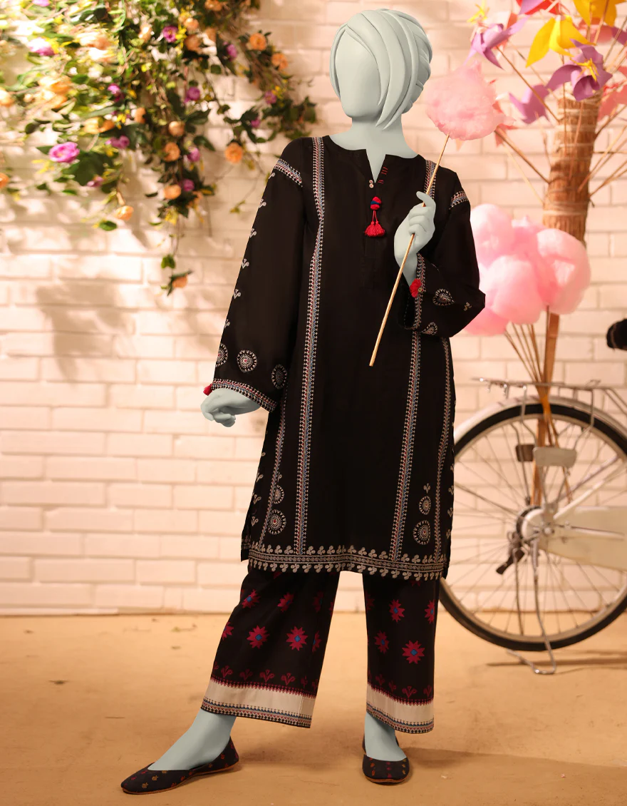 BLACK LAWN 2PC STITCHED | JGK-S-JTST-25-448 FB