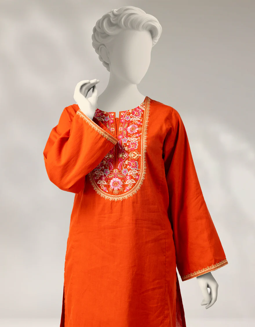 ORANGE CAMBRIC 2PC STITCHED | JGK-S-JTST-25-509 FB/KASHMERE-3 - Image 2