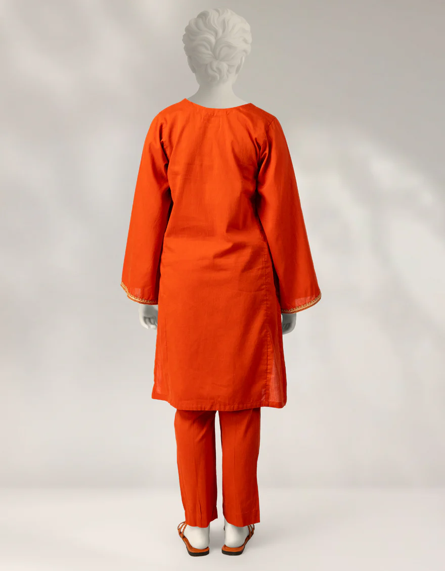 ORANGE CAMBRIC 2PC STITCHED | JGK-S-JTST-25-509 FB/KASHMERE-3 - Image 3