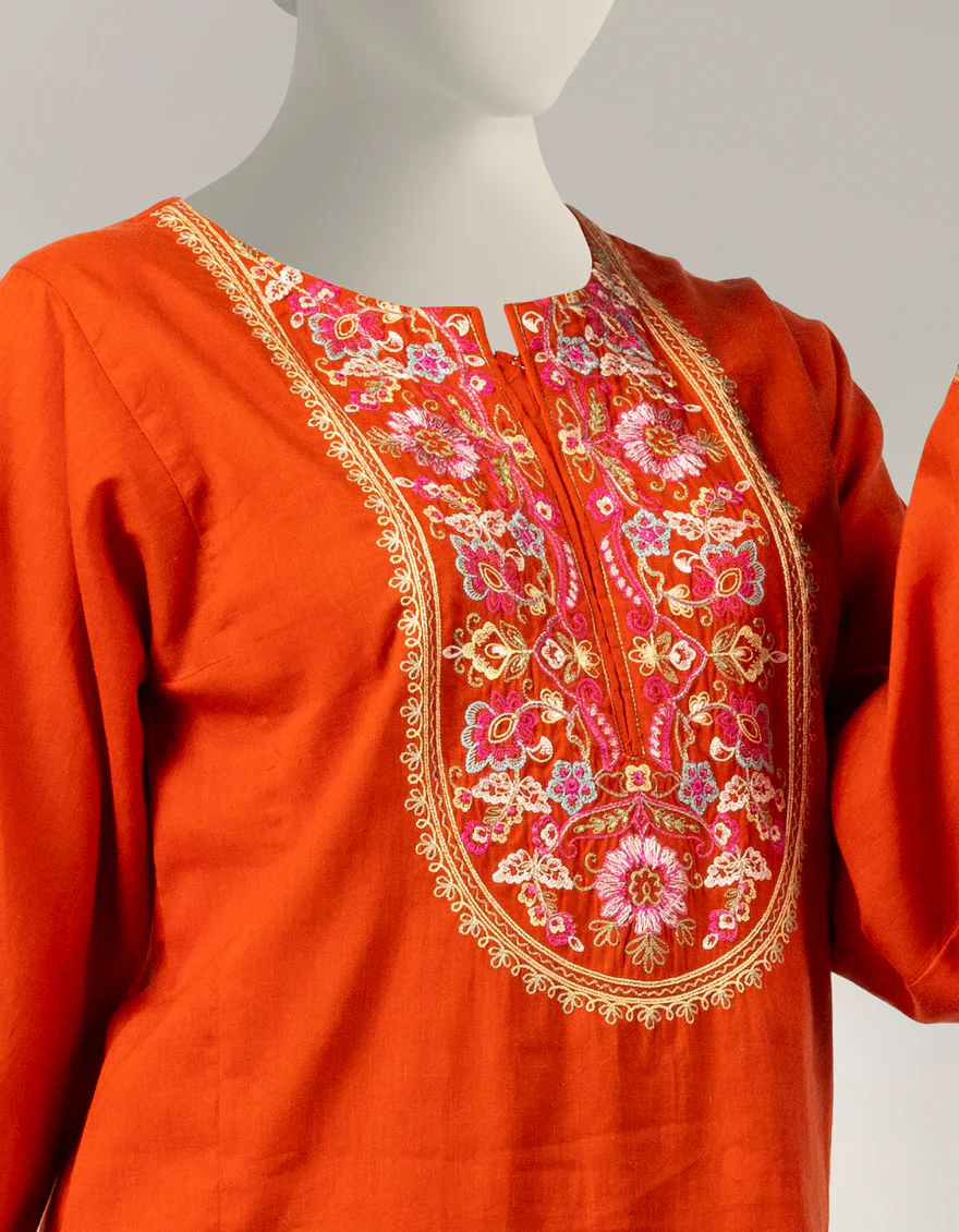 ORANGE CAMBRIC 2PC STITCHED | JGK-S-JTST-25-509 FB/KASHMERE-3 - Image 4
