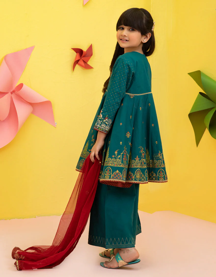 DARK GREEN LAWN 3PC STITCHED | JGK-S-US-22-1902 FB/JGK-1902 - Image 2