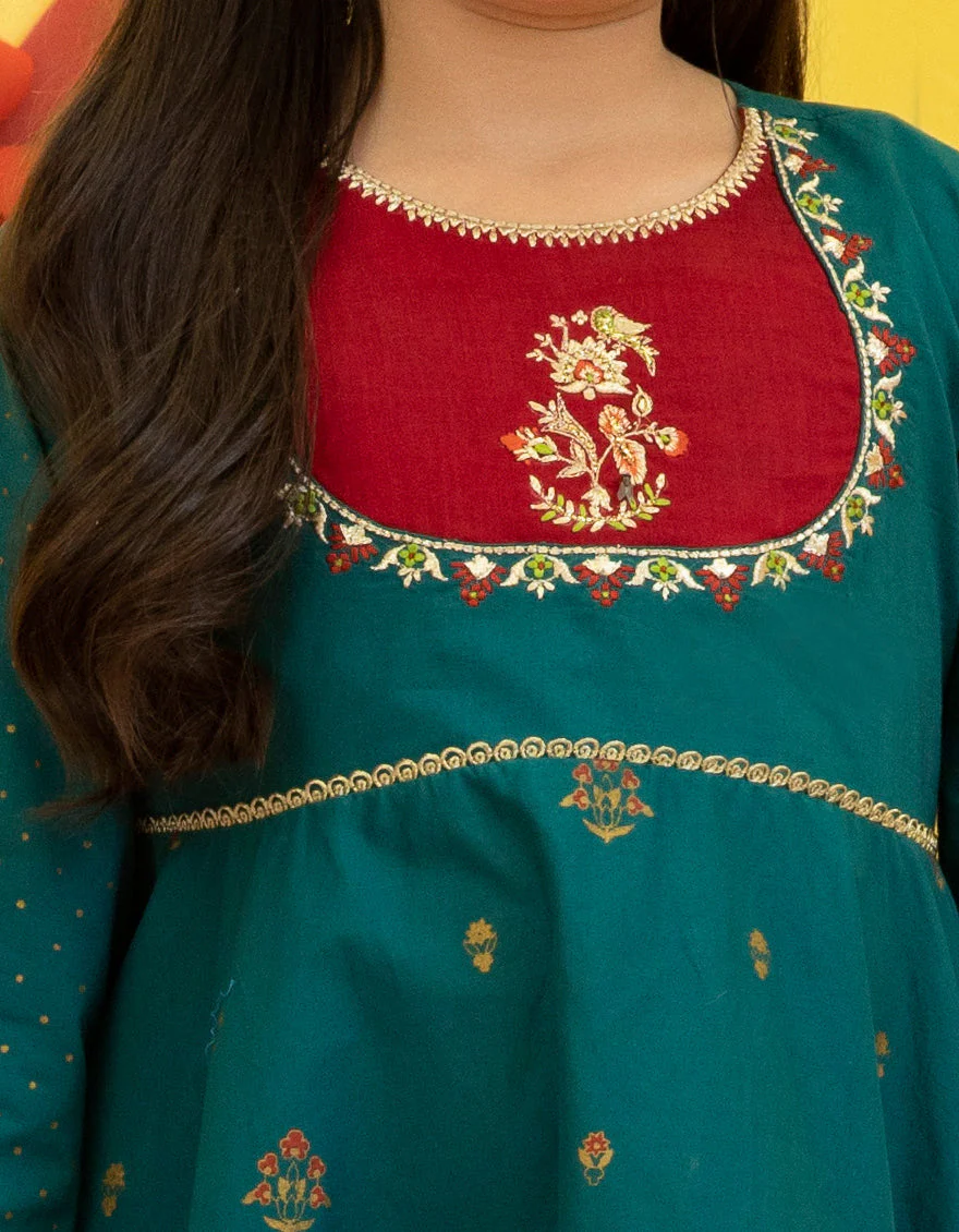DARK GREEN LAWN 3PC STITCHED | JGK-S-US-22-1902 FB/JGK-1902 - Image 3