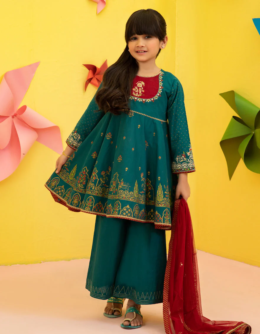 DARK GREEN LAWN 3PC STITCHED | JGK-S-US-22-1902 FB/JGK-1902 - Image 4