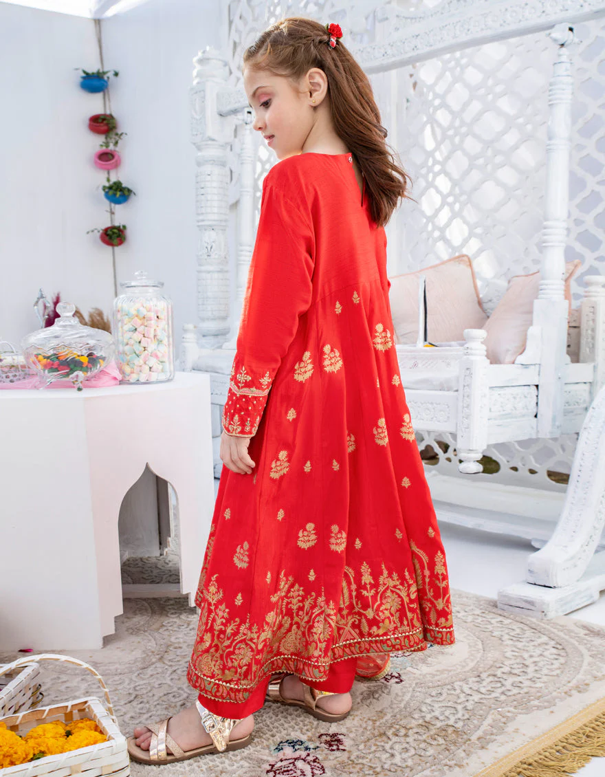 RED RAW SILK 3PC STITCHED | JGK-S-US-22-1913 FB/JH-144(MF-825) - Image 2