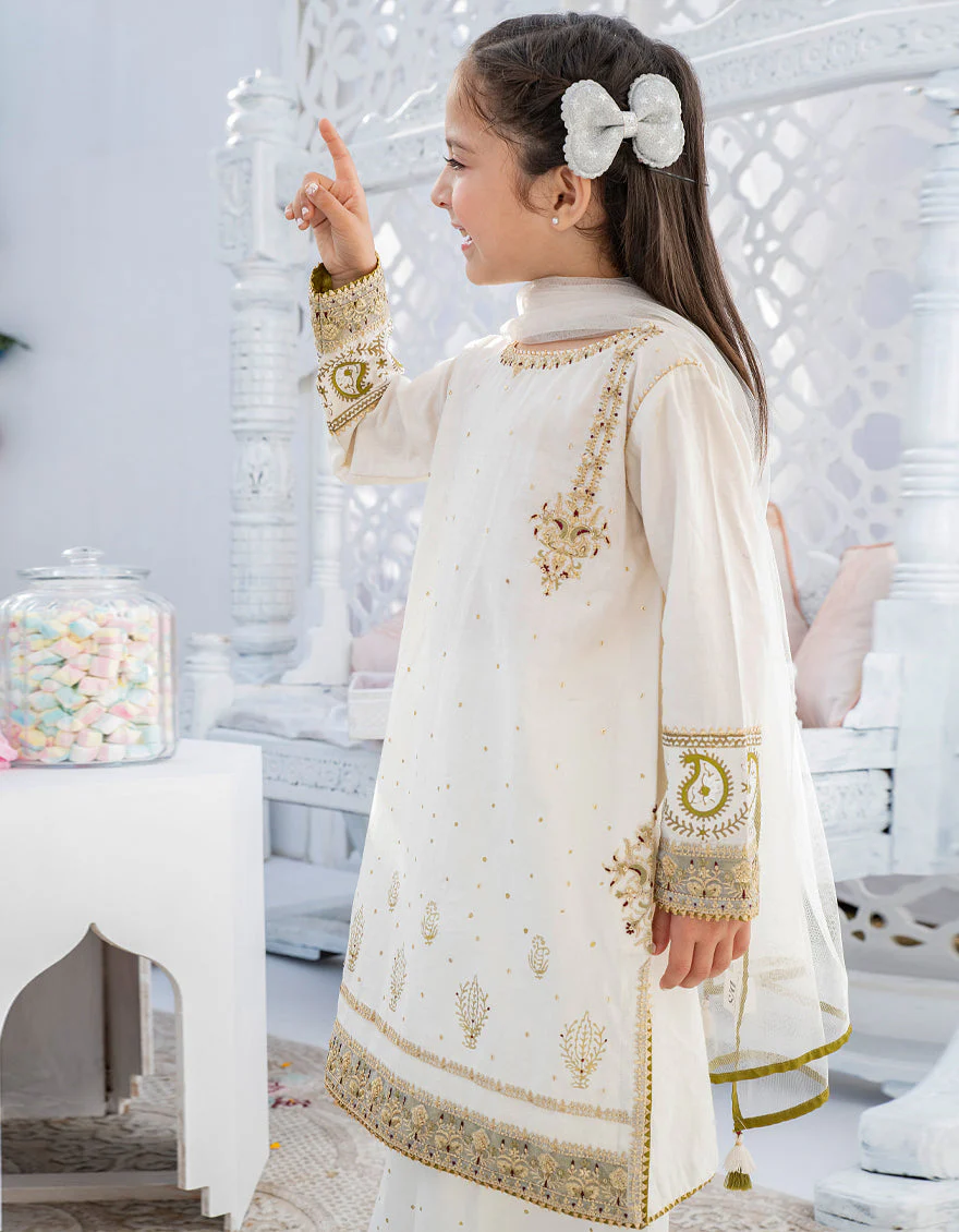 OFF WHITE LAWN 3PC STITCHED | JGK-S-US-22-1915 FB/HF-128 - Image 2