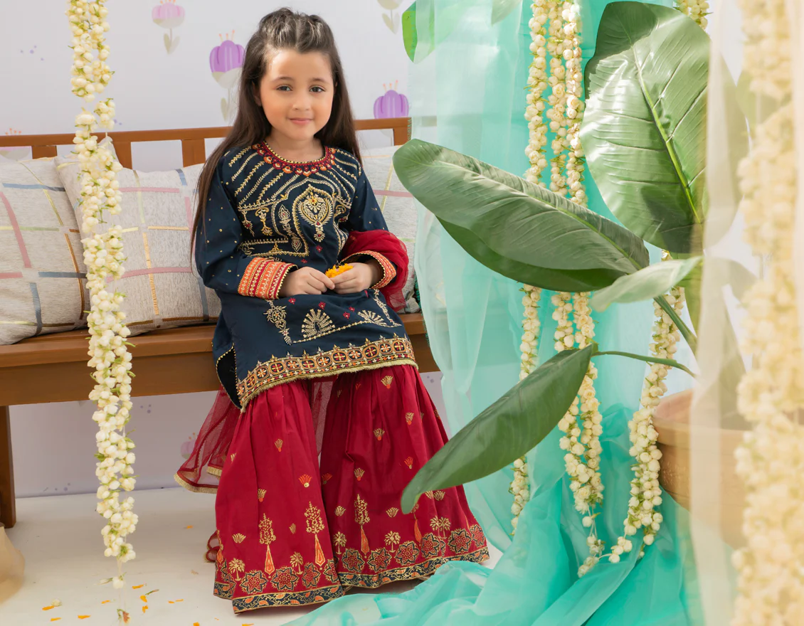 INDIGO LAWN 3PC STITCHED | JGK-S-US-22-1917 FB/JH-163 - Image 5