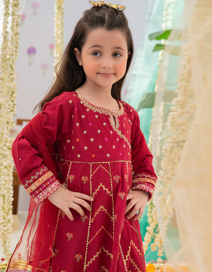 MAROON LAWN 3PC STITCHED | JGK-S-US-22-1918 FB/JH-161 - Image 2