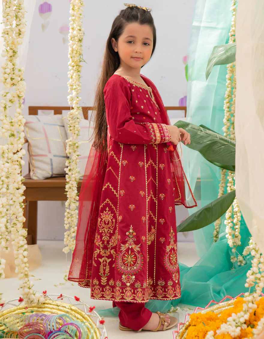 MAROON LAWN 3PC STITCHED | JGK-S-US-22-1918 FB/JH-161 - Image 4