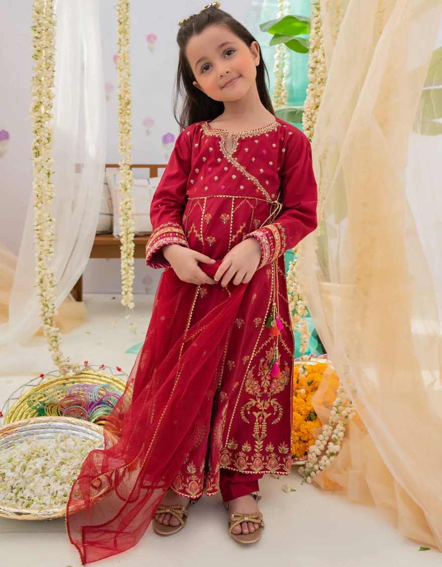 MAROON LAWN 3PC STITCHED | JGK-S-US-22-1918 FB/JH-161 - Image 5