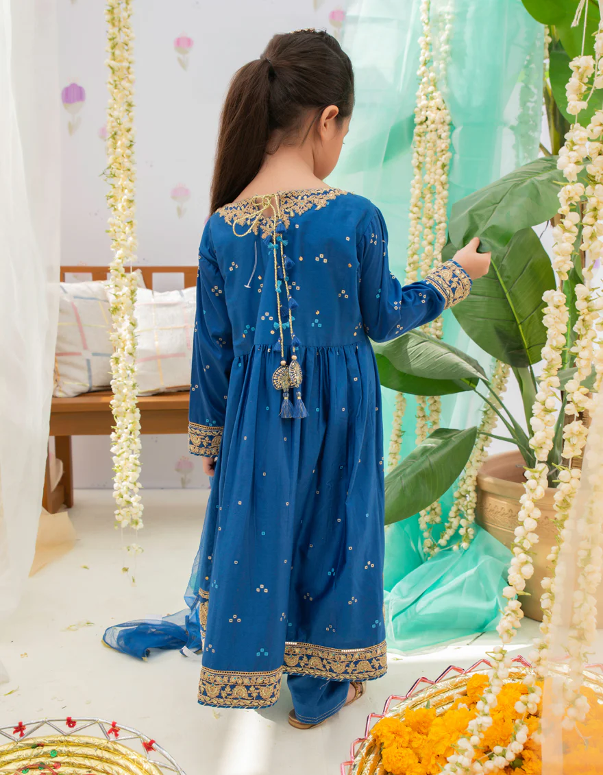 BLUE LAWN 3PC STITCHED | JGK-S-US-22-1920 FB/HF-140 - Image 2