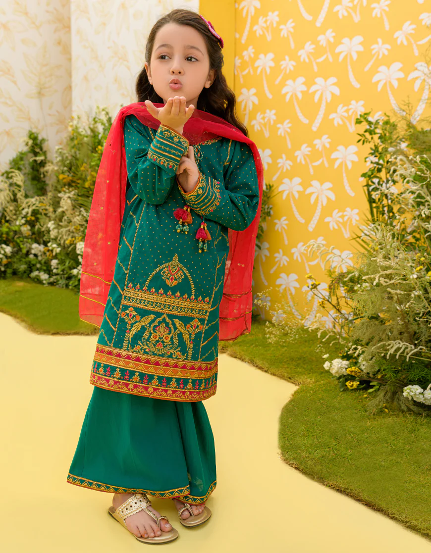SEA GREEN LAWN 3PC STITCHED | JGK-S-US-23-1916 FB/JH-223 - Image 3