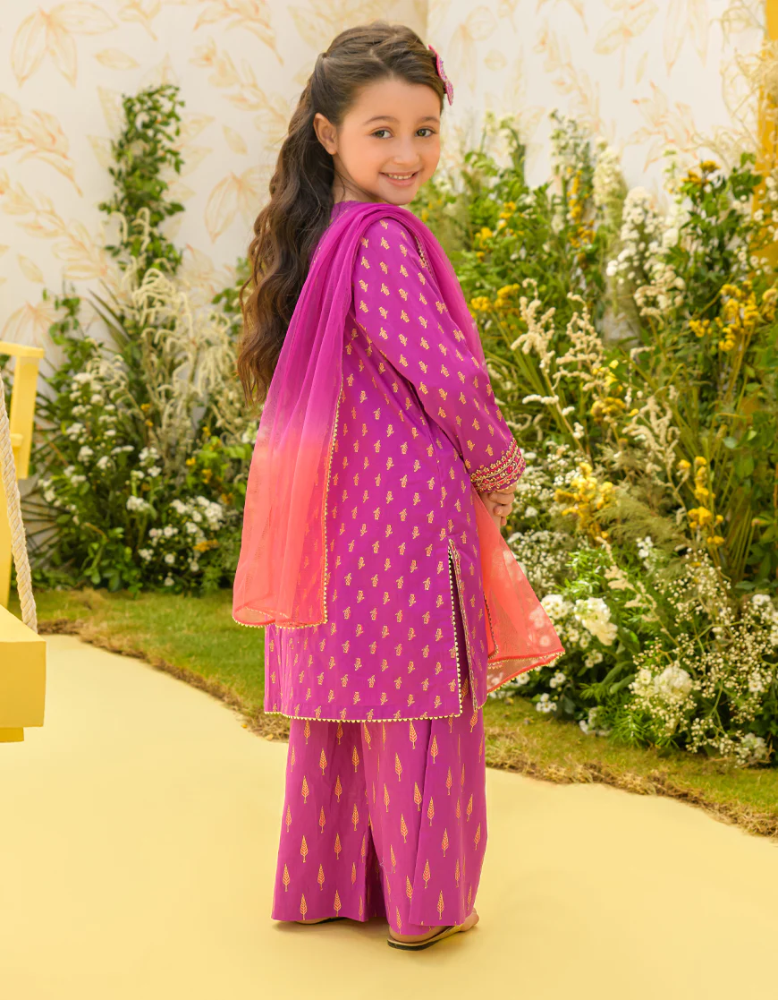 MAGENTA LAWN 3PC STITCHED | JGK-S-US-23-1924 FB/HF-164 - Image 2
