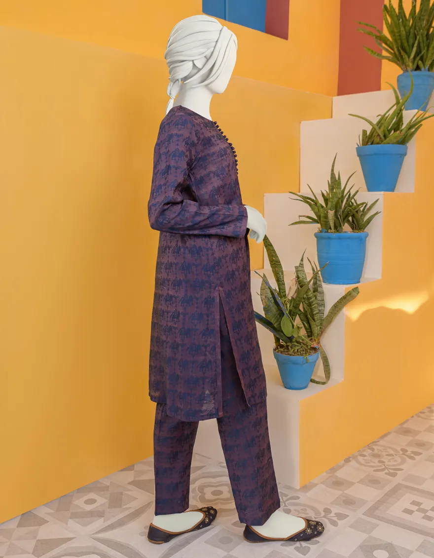 PURPLE JACQUARD 2PC STITCHED | JGK-S-YGTL-412-23 FB - Image 3