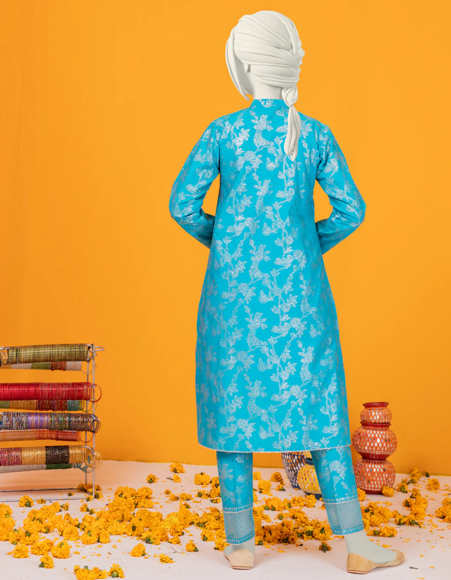 BLUE TEXTURED 2PC STITCHED | JGK-S-YGTL-422-24 FB - Image 2