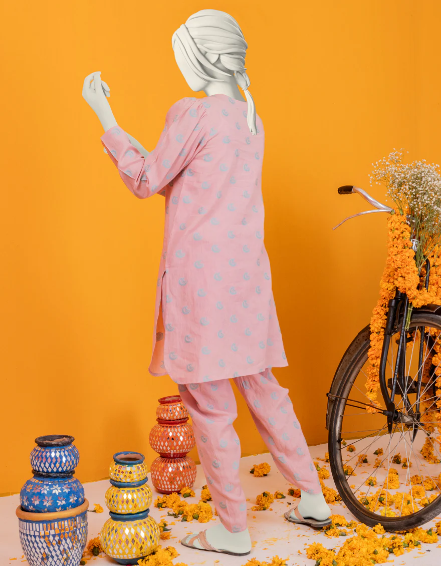 PINK JACQUARD 2PC STITCHED | JGK-S-YGTL-425-24 FB/MEHFIL-3 - Image 2