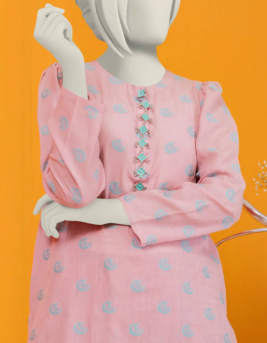 PINK JACQUARD 2PC STITCHED | JGK-S-YGTL-425-24 FB/MEHFIL-3 - Image 3