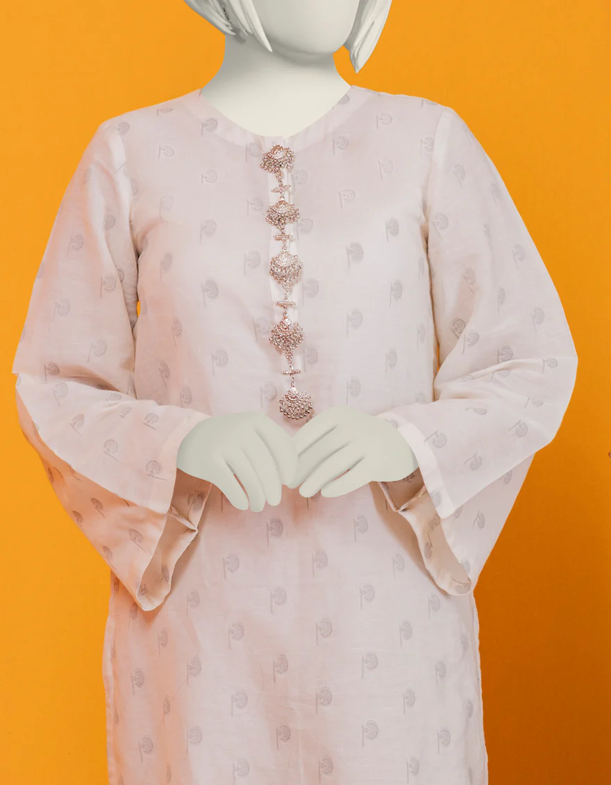 WHITE JACQUARD 2PC STITCHED | JGK-S-YGTL-426-24 FB/MEHFIL-4 - Image 3