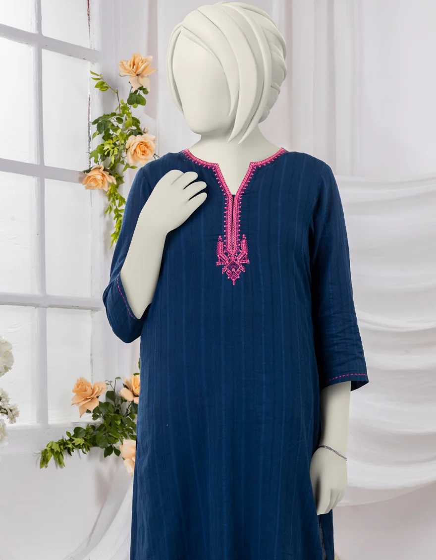 BLUE TEXTURED 2PC STITCHED | JGK-S-YGTL-431-24 FB/DOORIYA-01 - Image 3