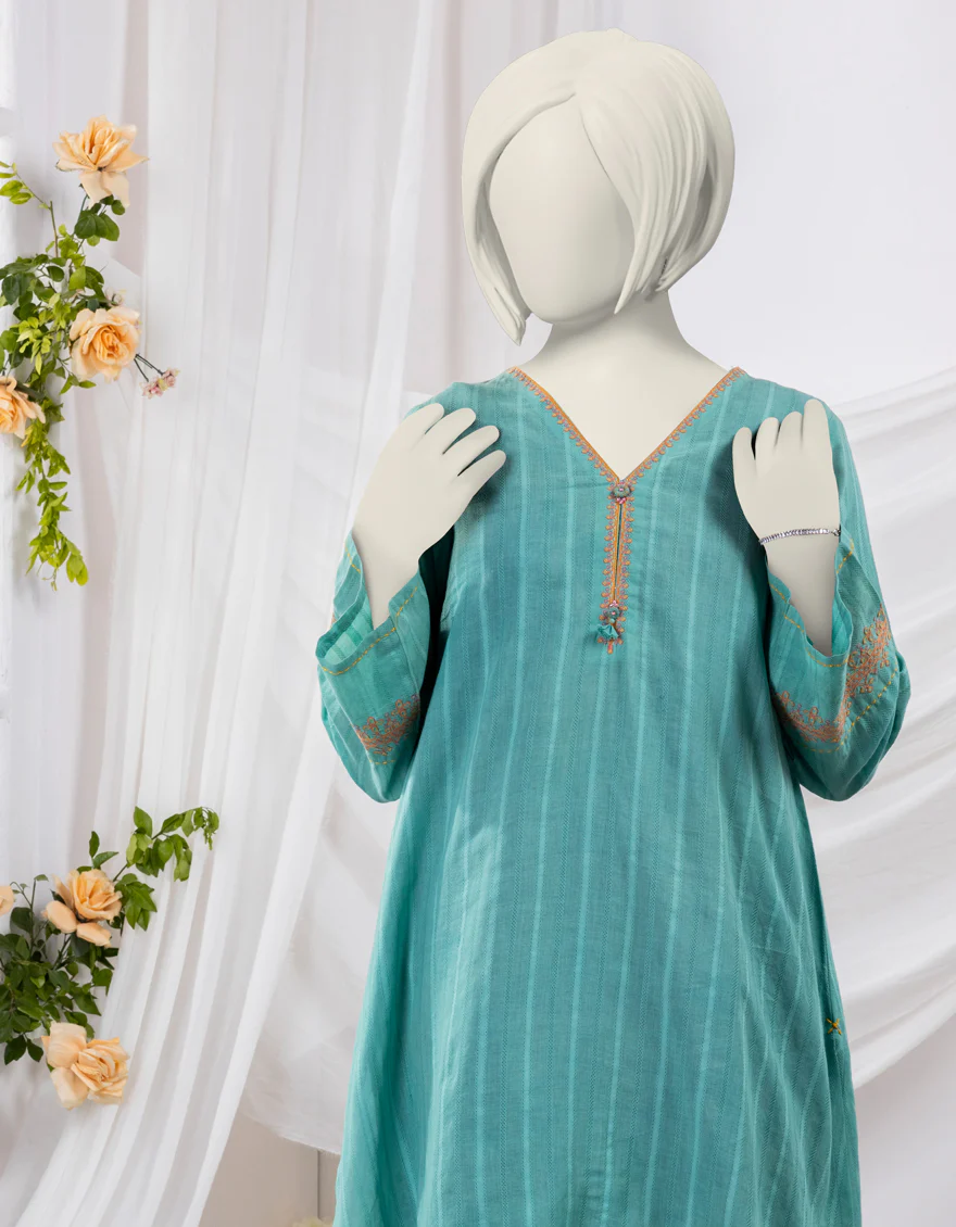 GREEN TEXTURED 2PC STITCHED | JGK-S-YGTL-434-24 FB/DOORIYA-04 - Image 3