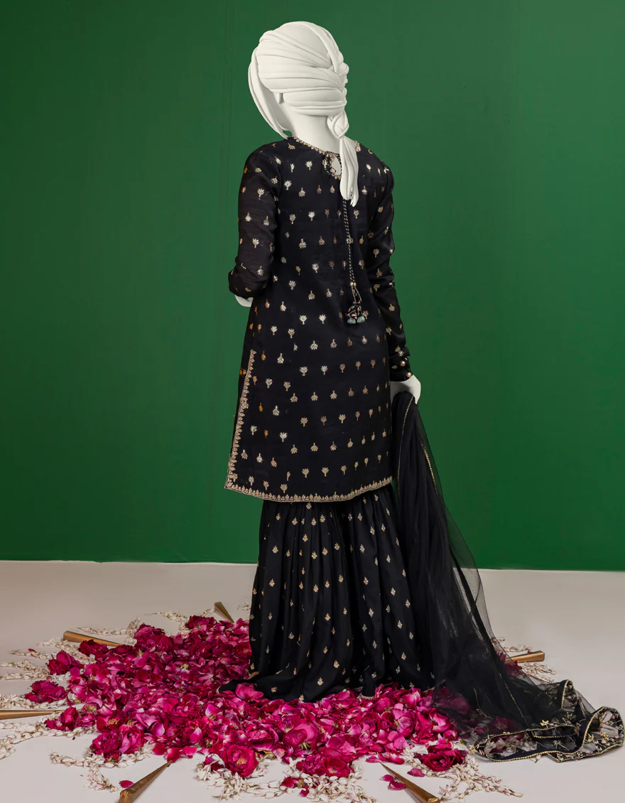 BLACK JACQUARD 3PC STITCHED | JGK-S-YGTL-610-24 FB/RAYA-03 - Image 2