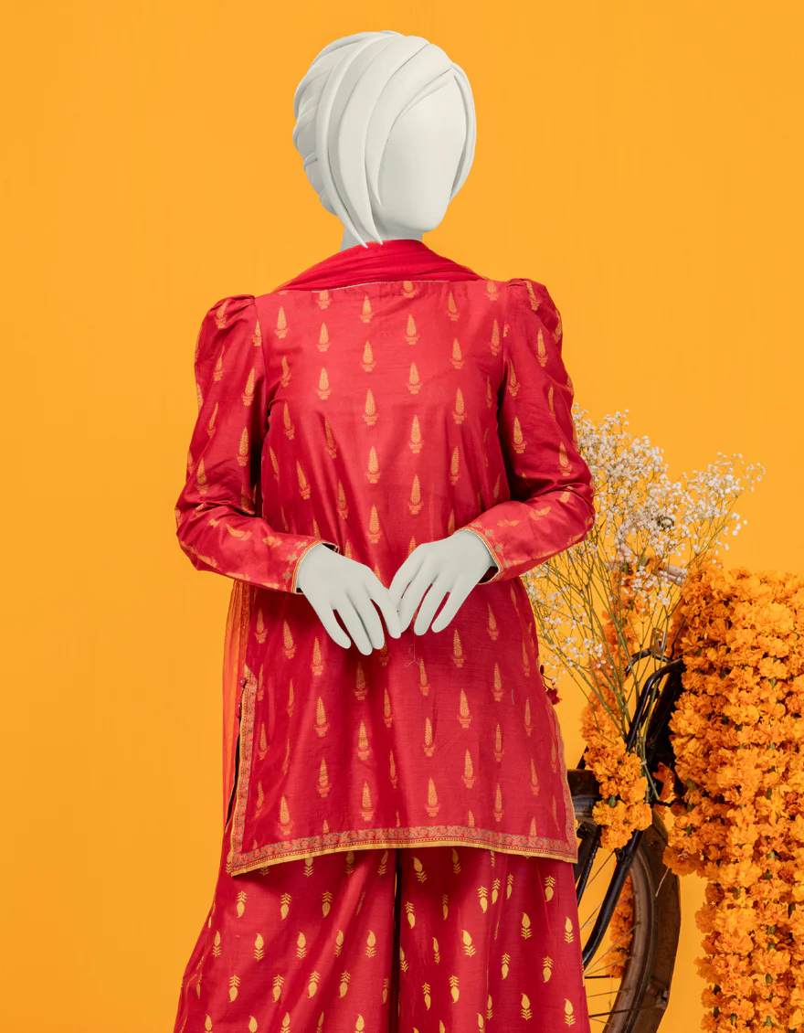 RED LAWN 3PC STITCHED | JGK-S-YGTL-623-24 FB - Image 3